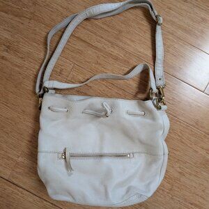 Fossil vintage white bucket bag